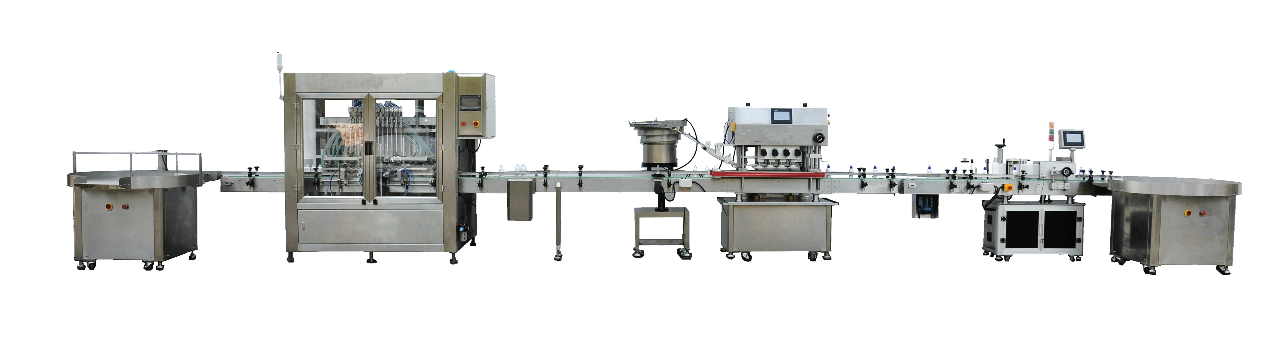 linear filling capping and labeling machine