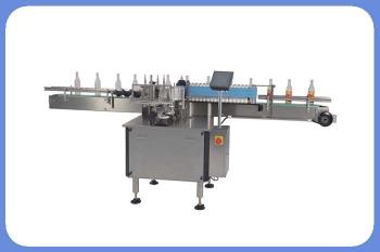 Automatic round glass or plastic bottle wet cold glue label machine with paper labels